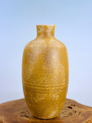 Luxe betonnen vaas - okergeel | 35cm