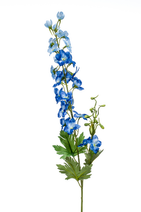 Zijden bloem "Delphinium" spray blue | 77cm