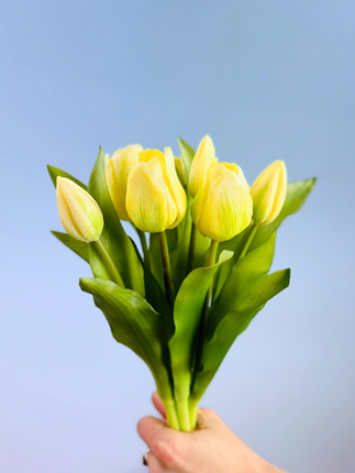 Kunst tulpen - wit | 7 stuks