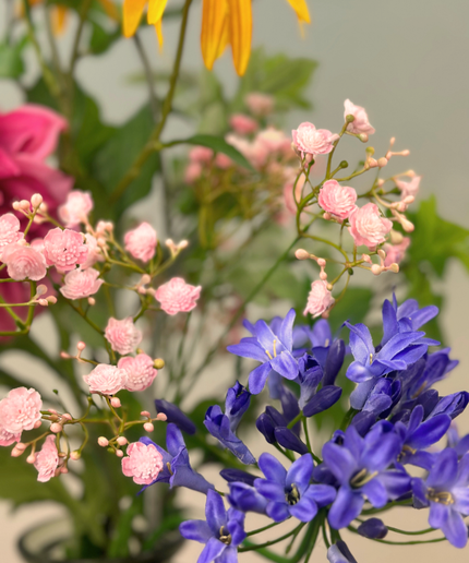 Zijden boeket "Elanor's Bloei" - incl. vaas