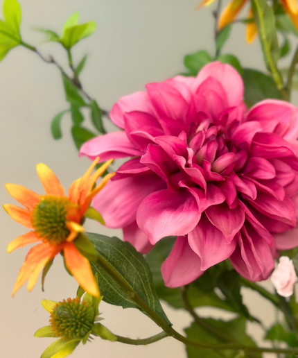 Zijden boeket "Elanor's Bloei" - incl. vaas