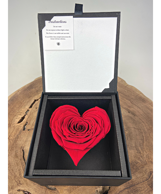 Longlife Roos 'hart' in giftbox