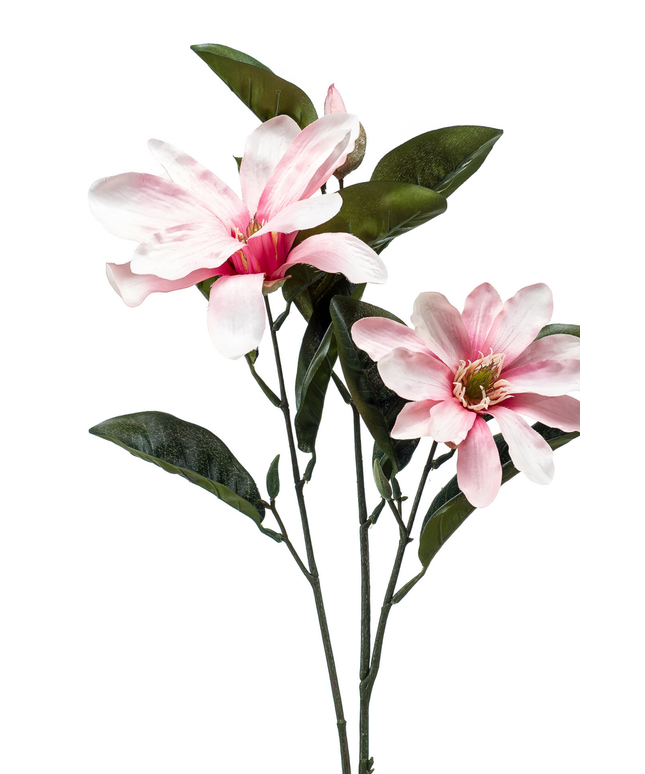 Zijden bloem "Magnolia" spray pink | 80 cm