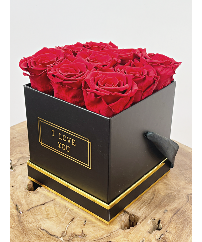 Luxe Longlife Rozenbox (9 rozen) - "rood"