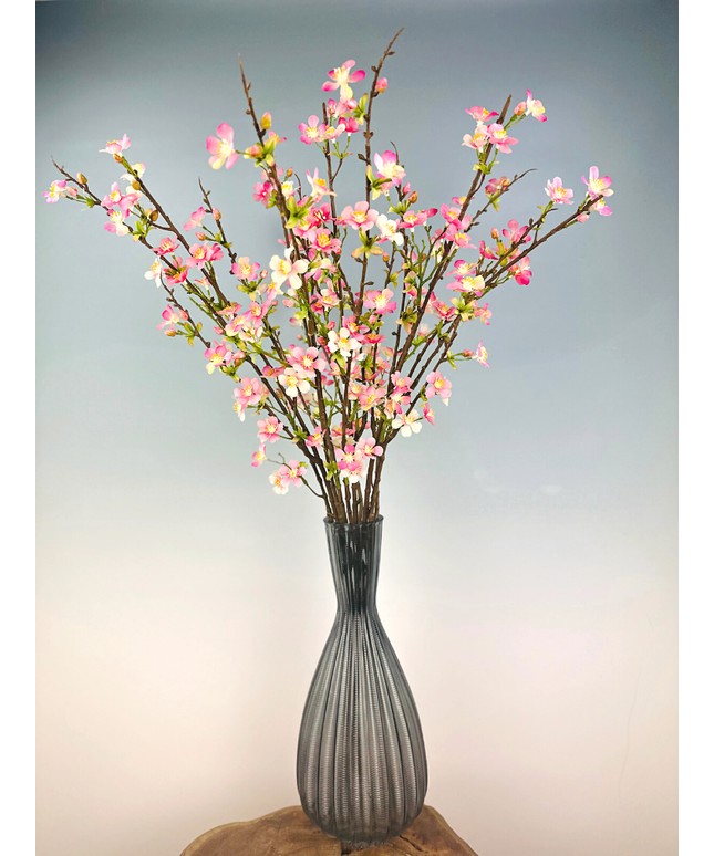 Zijden boeket "Appel Bloesem" - inclusief stijlvolle vaas | 85cm