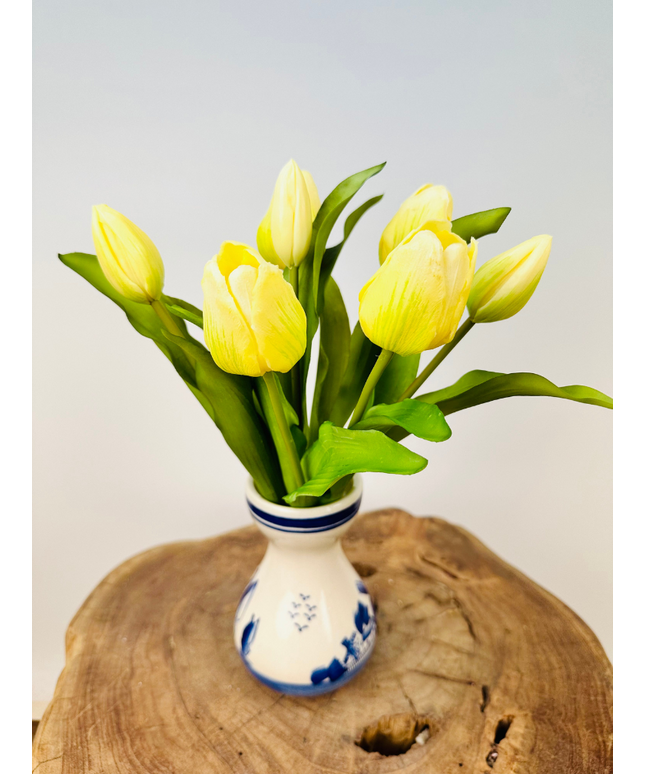 Kunst tulpen "Hollandse Pracht" - geel | 30cm