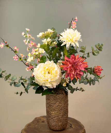 Zijdenbloemen boeket "Pastel Garden" | 65 cm