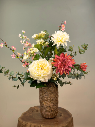 Zijdenbloemen boeket "Pastel Garden" | 65 cm