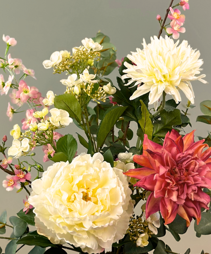 Zijdenbloemen boeket "Pastel Garden" | 65 cm
