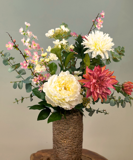Zijdenbloemen boeket "Pastel Garden" | 65 cm