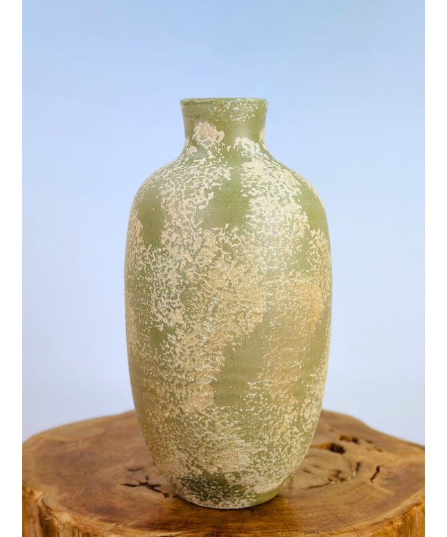 Luxe betonnen vaas - groen | 35 cm