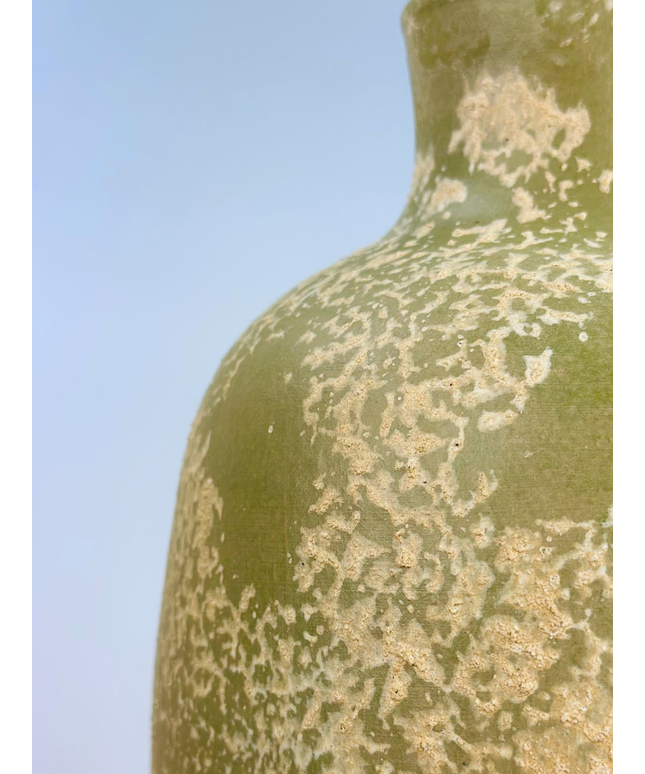Luxe betonnen vaas - groen | 35 cm
