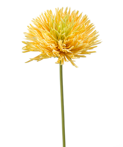 Zijden bloem "Chrysanthemum" Spray yellow | 58 cm