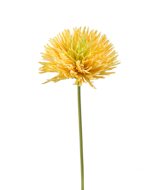 Zijden bloem "Chrysanthemum" Spray yellow | 58 cm