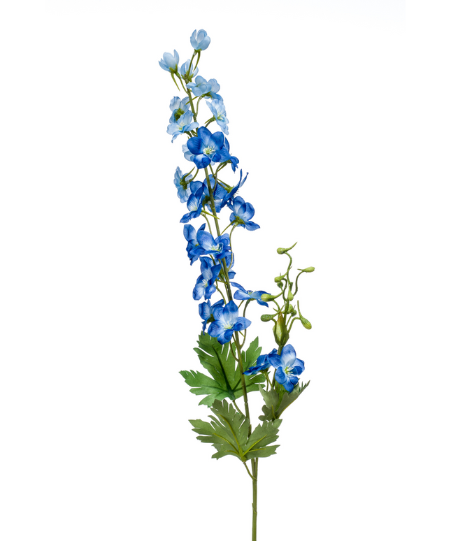 Zijden bloem "Delphinium" spray blue | 77cm
