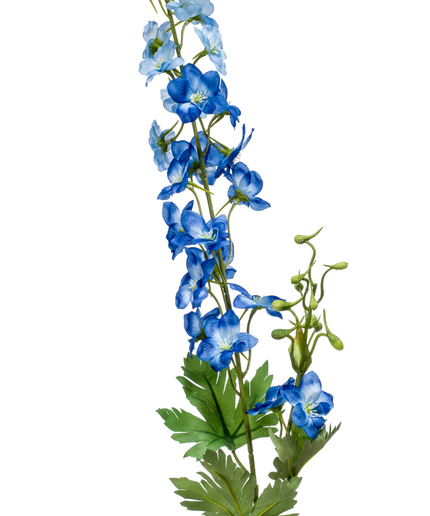 Zijden bloem "Delphinium" spray blue | 77cm