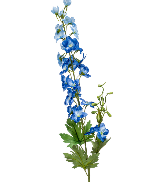 Zijden bloem "Delphinium" spray blue | 77cm