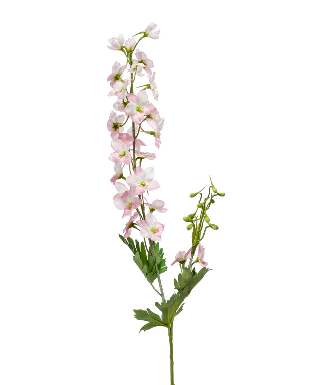 Zijden bloem "Delphinium" spray light pink | 77cm