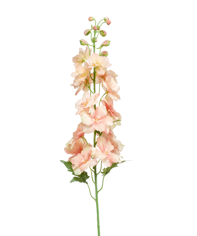 Zijden bloem "Delphinium" spray peach | 95 cm