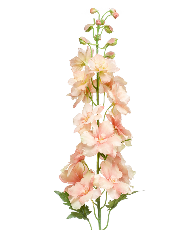 Zijden bloem "Delphinium" spray peach | 95 cm