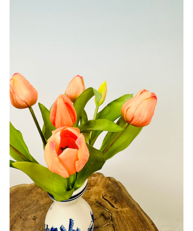 Kunst tulpen "Hollandse Pracht" - zalm | 30cm