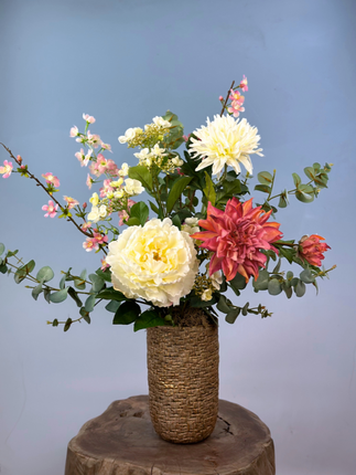Zijdenbloemen boeket "Pastel Garden" | 65 cm