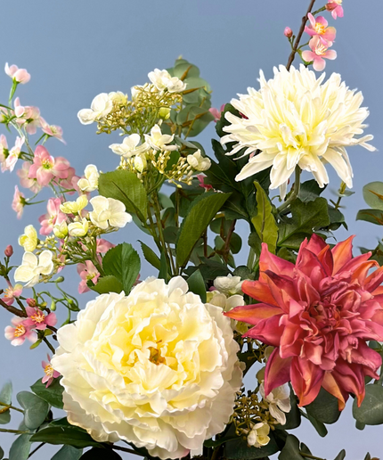 Zijdenbloemen boeket "Pastel Garden" | 65 cm