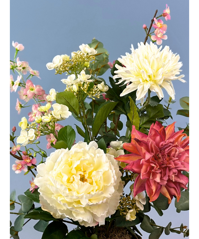 Zijdenbloemen boeket "Pastel Garden" | 65 cm
