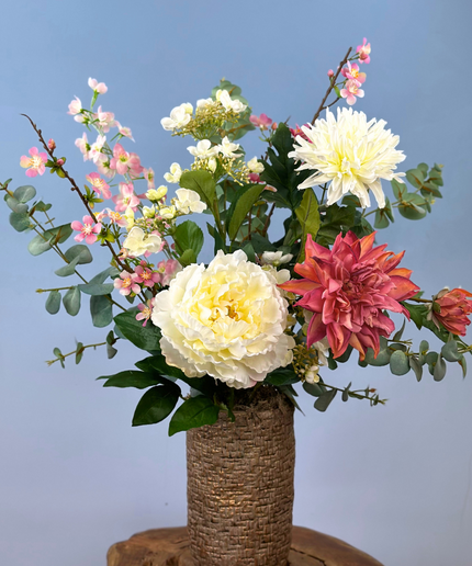 Zijdenbloemen boeket "Pastel Garden" | 65 cm