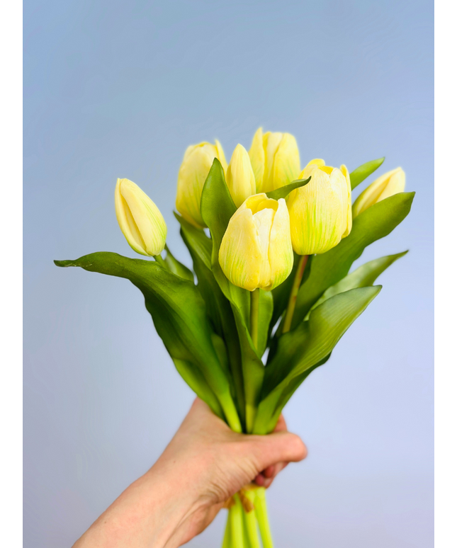 Kunst tulpen - wit | 7 stuks