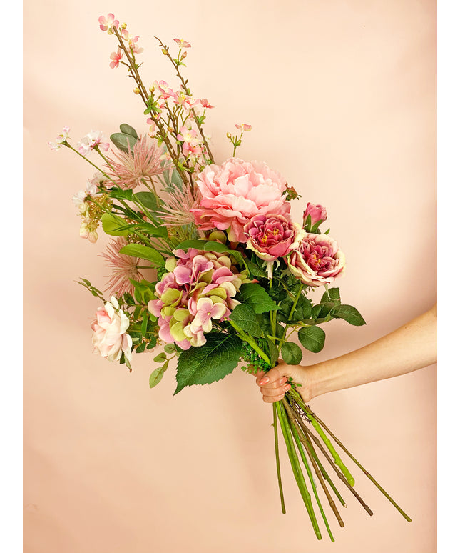 Zijden boeket "Lovely Pink"  | 75cm