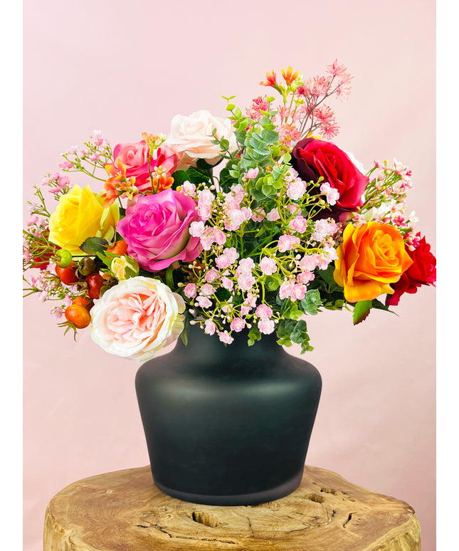 Zijden boeket "Rosie's Blaze" | 50cm